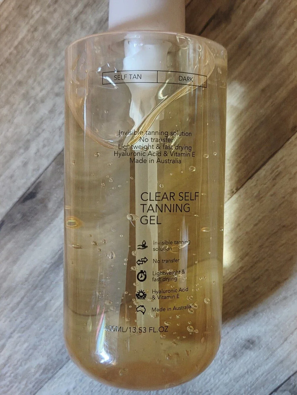 Clear Self Tanning Gel – Streak Free, Dark